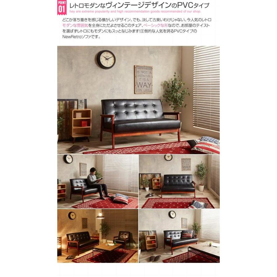 23日までポイント5倍 NEW RETRO オリジナル 2人掛けソファ 新生活
