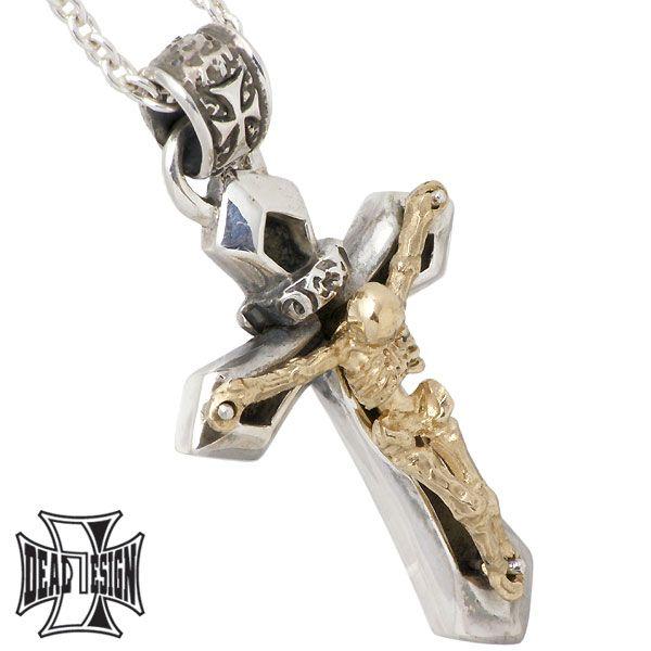 【新品未開封】 ディールデザイン DEAL DESIGN シルバー ネックレス メンズ リバイブ クロス K18 スカル 【CEG2759207250】(96466円)