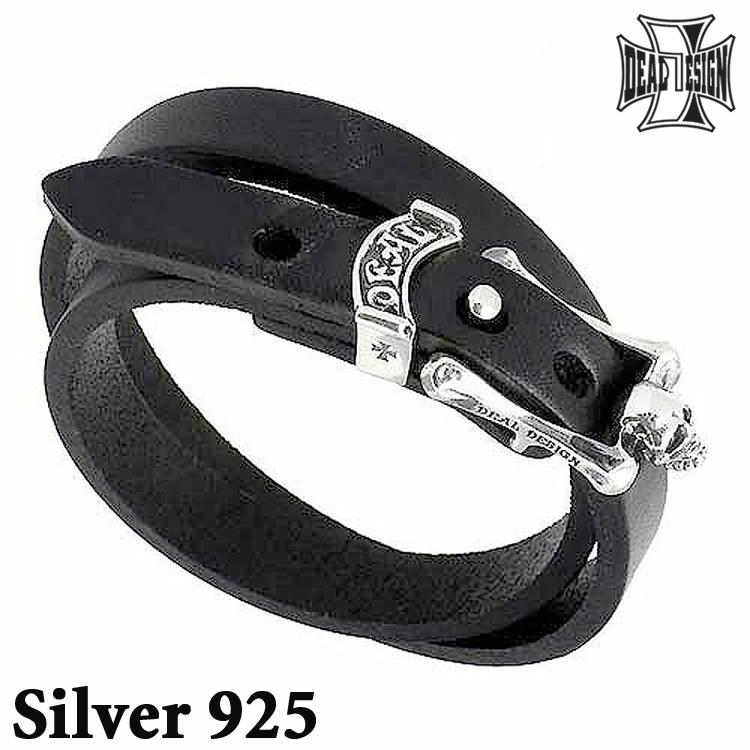 DEAL DESIGN（ディールデザイン） レザー ブレスレット メンズ スカル