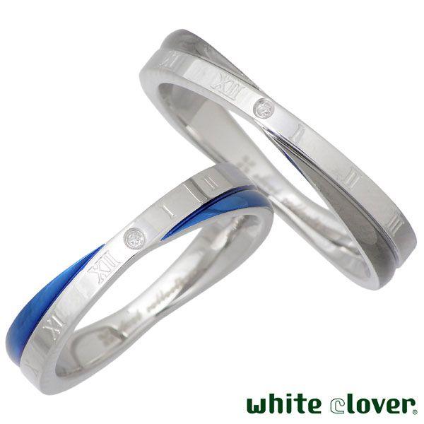 日本正規品 ホワイトクローバー White Clover ステンレス リング 指輪 金属アレルギー対応 X クロス ダイヤモンド ローマ ペア ブルー ブラック 毎回完売 Www Skylanceronline Com
