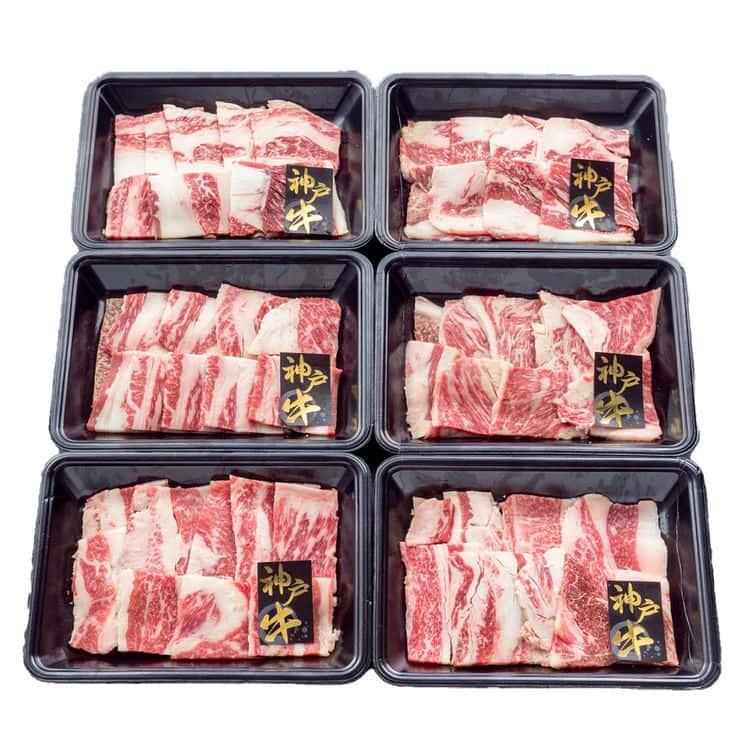 26日までポイント5倍 兵庫 神戸牛焼肉 バラ肉 カタ肉 200g×6 離島は配送不可_4