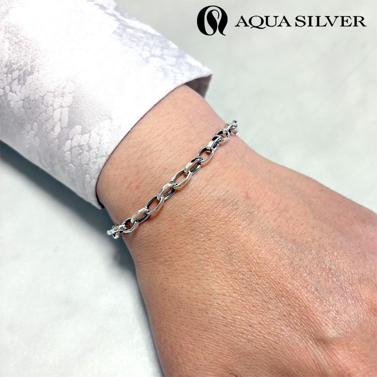 AQUA SILVER（アクアシルバー） ゆらぎ シルバー ブレスレット Medium