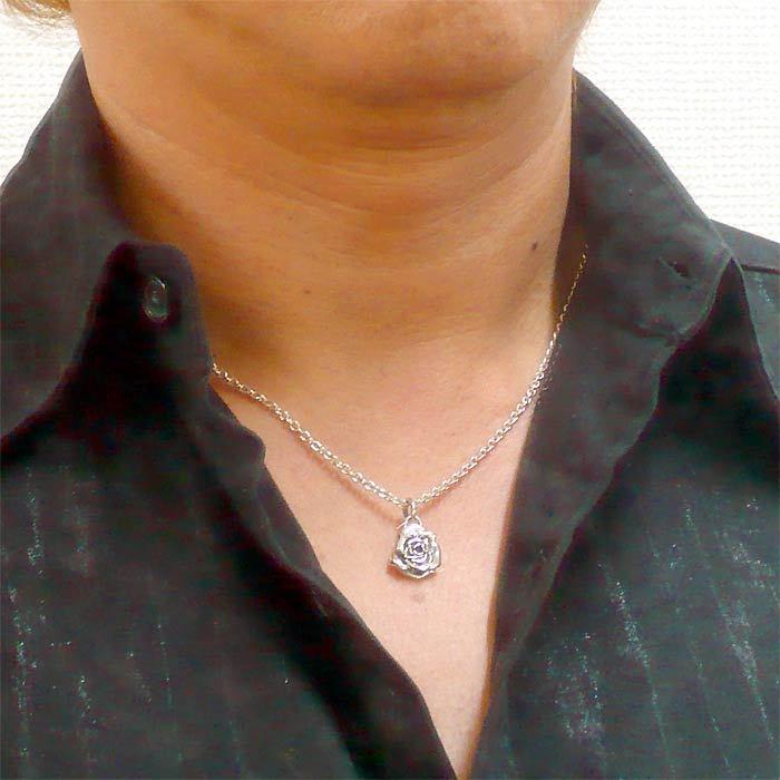 アクアシルバー AQUA SILVER シルバー ペンダントトップ ローズ メンズ 