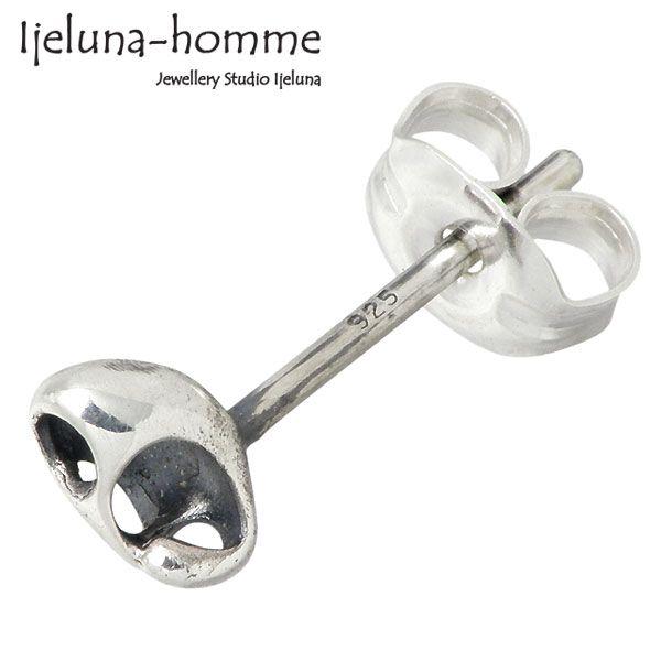 アイジェルナオム Ijeluna-homme ハート スカル シルバー ピアス｜baby-sies｜02