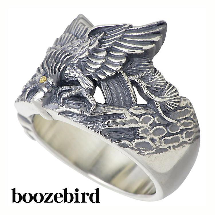 ブーズバード boozebird 松に鷹 シルバー リング 指輪 K24 13〜30号