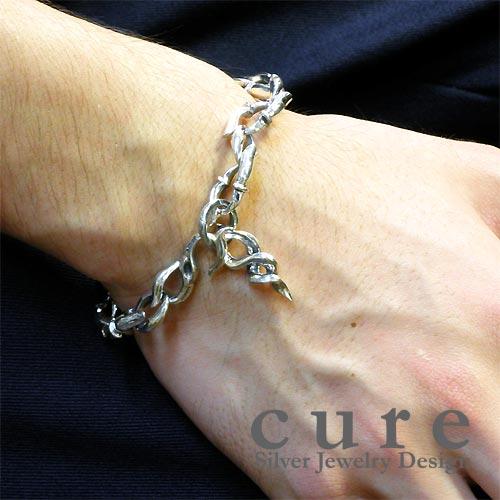 チェーン キュア cure チェーンフレア シルバーブレスレットL : Baby 
