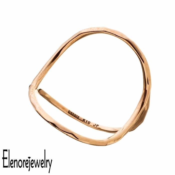 エレノアジュエリー Elenore Jewelry 10K ゴールド リング 指輪 オープンサークル 9号〜13号｜baby-sies