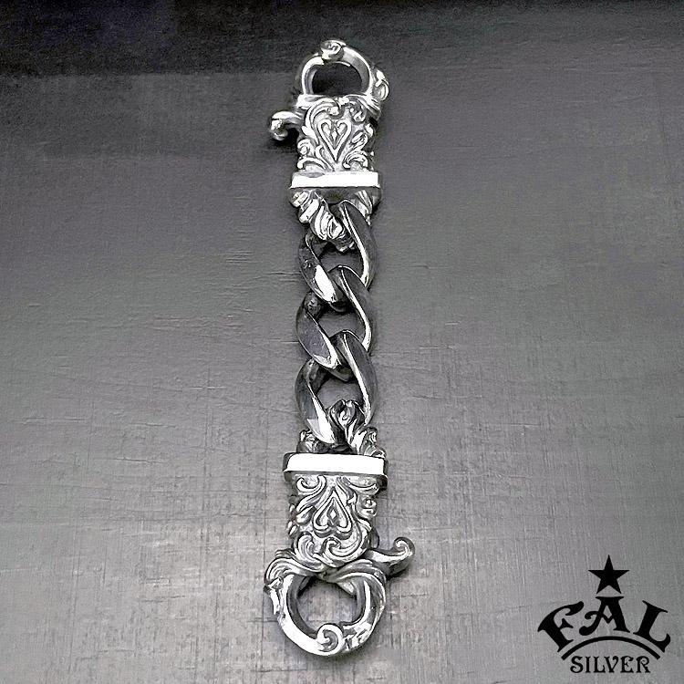 エフエーエル F.A.L FAL シルバーキーチェーン アラベスク リーフ