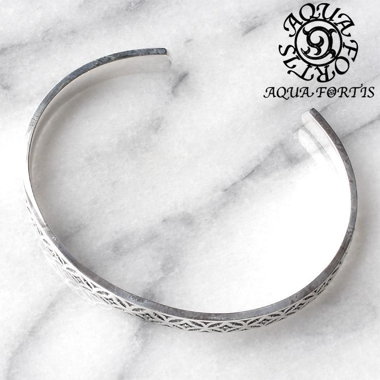 AQUA FORTIS バングル シルバー925 ブレスレット アクアフォルティス アクアフォーティス トレーサリー シルバー