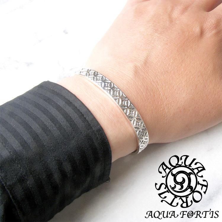 AQUA FORTIS バングル シルバー925 ブレスレット アクアフォルティス アクアフォーティス トレーサリー シルバー