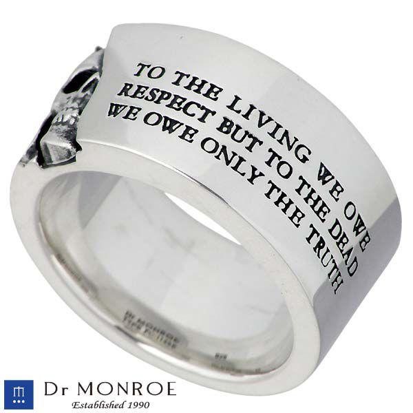 ドクターモンロースカルリング　18K　シルバー925 送料無料】Dr MONROE(ドクターモンロー) メッセージスカルリング FC