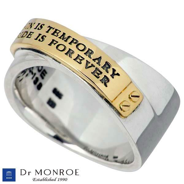 ドクターモンロー Dr MONROE シルバーリング K18YG 18金コンビ メンズ 指輪の画像