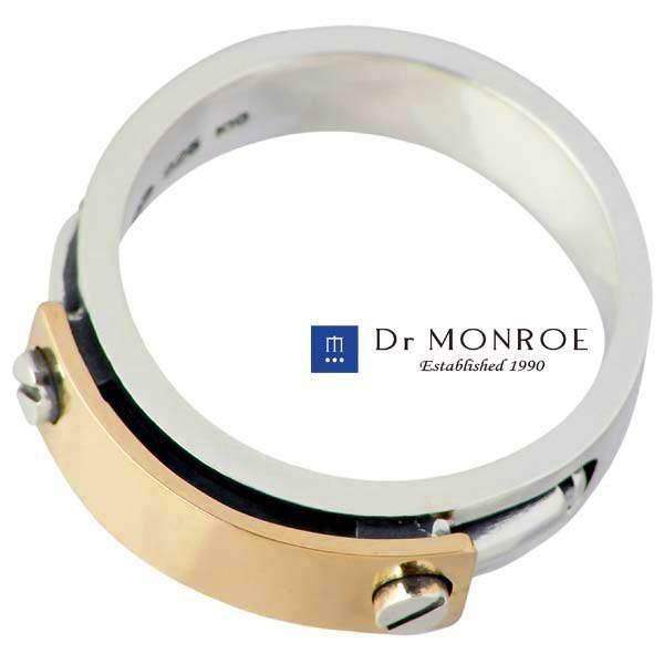 ドクターモンロー Dr MONROE シルバーリング K18 YG メンズ 指輪の画像