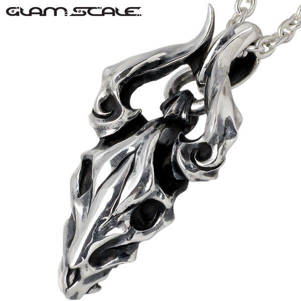 グラムスケイル GLAM SCALE アニマル スカル シルバーネックレス_2