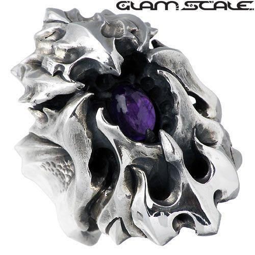 品質の良い商品 グラムスケイル GLAM SCALE ストーン シルバー リング アメジスト 指輪