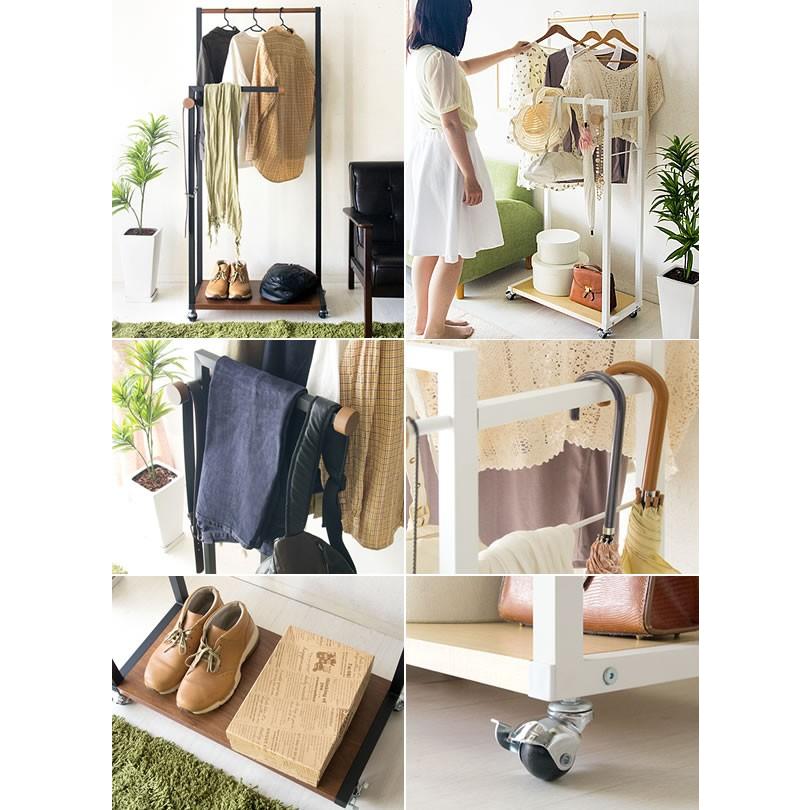 ハンガー ラック 衣類収納 洋服掛け 帽子やバッグも収納 マルチ