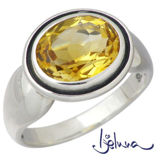 アイジェルナ Ijeluna シルバー8x10mm シトリン リング 指輪