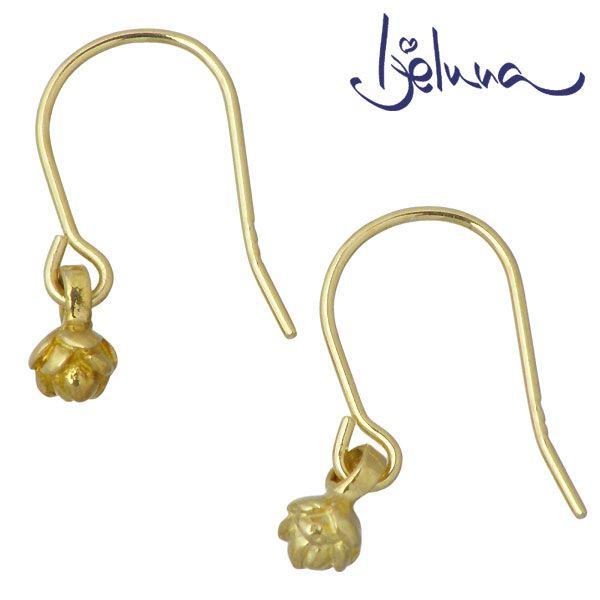アイジェルナ Ijeluna K18 イエローゴールド 蓮の花 ピアス ペア