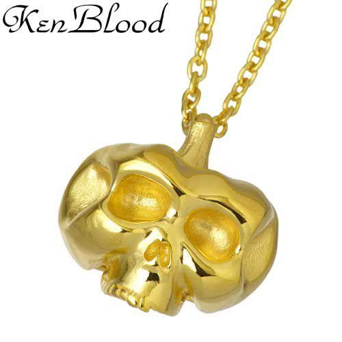 ケンブラッド KEN BLOOD パンプキン スカル ダイヤモンド シルバーネックレス