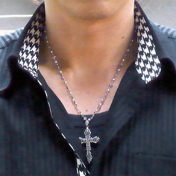ケースミス K-SMITH シルバークロス ネックレス L CZの画像