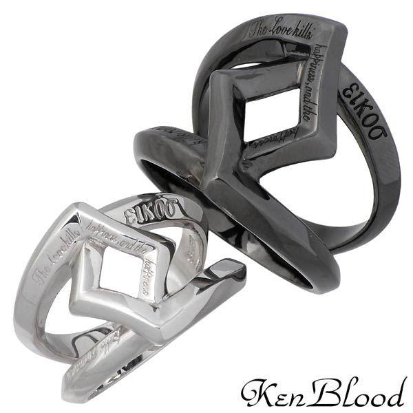 8日までポイント5倍 ケンブラッド KEN BLOOD クロスローズ シルバーペア リング ブラック シルバー指輪