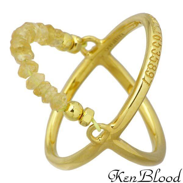KEN BLOOD（ケンブラッド） シルバーリング シトリン ゴールド 指輪 7
