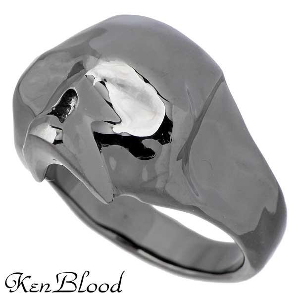 8日までポイント5倍 ケンブラッド KEN BLOOD スカル シルバーリング ブラック 指輪 ドクロ 15〜27号の画像