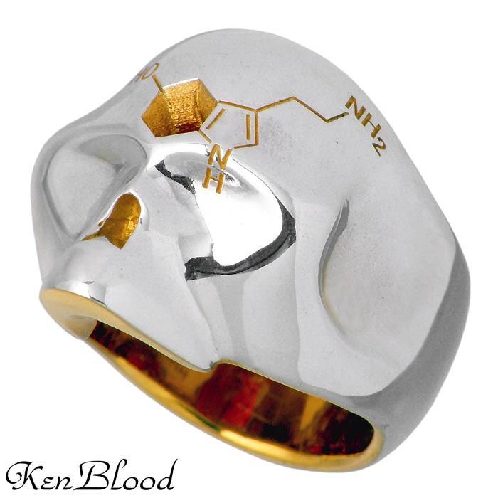 8日までポイント5倍 ケンブラッド KEN BLOOD THE SEROTONIN シルバーリング 指輪 CZ 14〜28号 メンズ スカルの画像