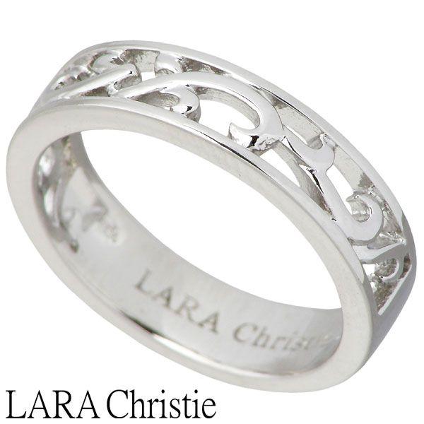 8日までポイント5倍 ララクリスティー LARA Christie シルバーリング 指輪 ペアー ランソー ホワイト ブラックの画像