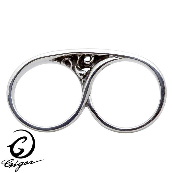 GIGOR（ジゴロウ） 5/7までポイント5倍 シルバーリング 指輪 サティーナダブルフレッジ メンズ レディース 5〜20号 G-DIAN ...