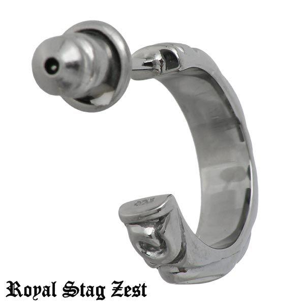 ロイヤルスタッグゼスト Royal Stag Zest アラベスク シルバー ピアス 1個売り 片耳用 フープ スタッドタイプ｜baby-sies｜02