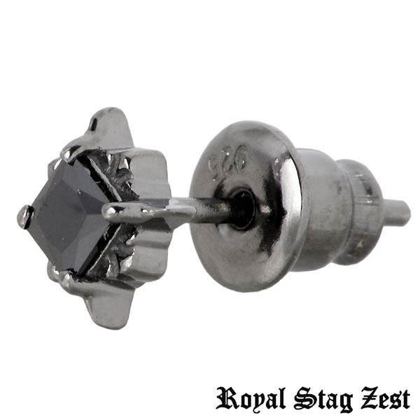 ロイヤルスタッグゼスト Royal Stag Zest シルバー ピアス ブラックキュービック スタッドタイプ メンズ 1個売り 片耳用｜baby-sies｜02