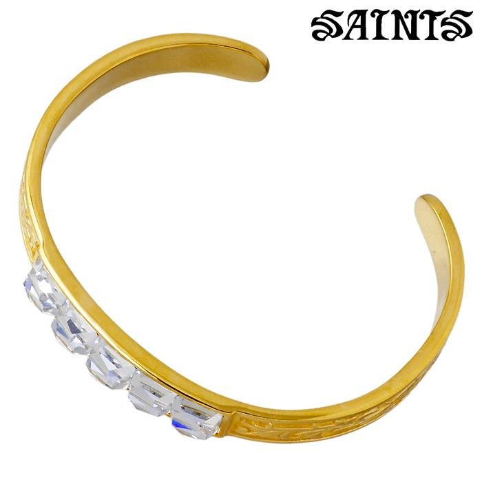 セインツ SAINTS スワロフスキー エレメント シルバーペア バングルの画像