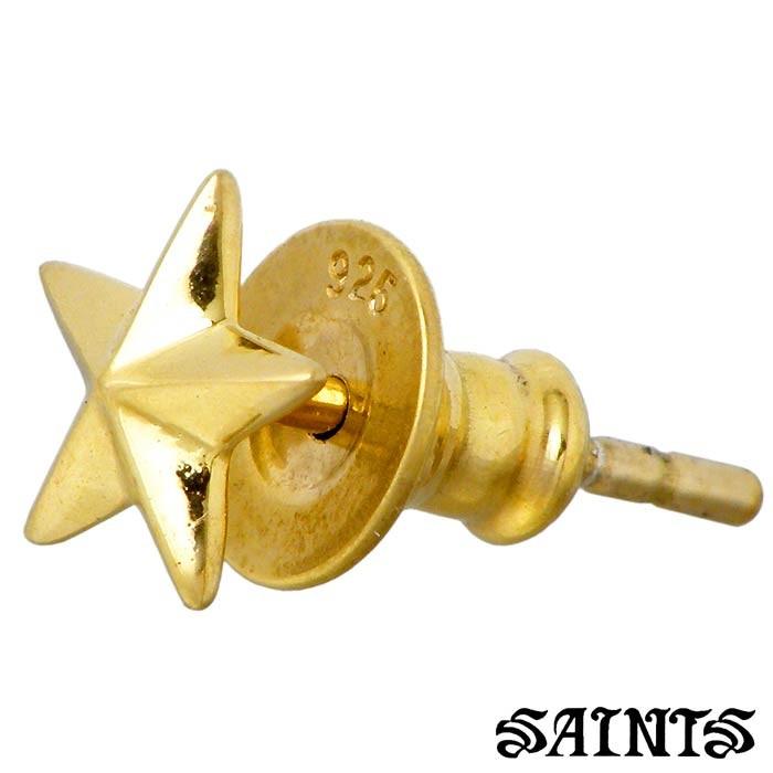 セインツ SAINTS ネイティブスター シルバー ピアス ゴールド｜baby-sies｜02