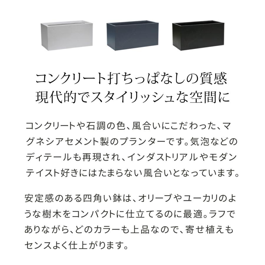 マグネシア プランター TEXTURE テクスチャー 長角60cm コンクリート打ちっぱなしの質の画像