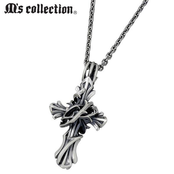 エムズコレクション M's collection シルバー ネックレス メンズ ブランブル クロス 十字架｜baby-sies