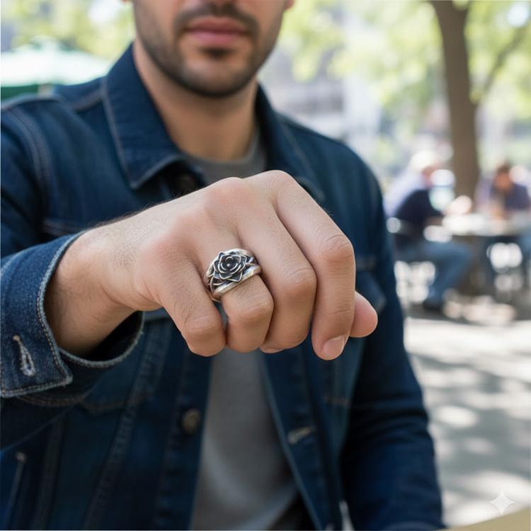 8日までポイント5倍 エムズコレクション M's collection シルバー リング 指輪 9号〜27号 FORTIS ROSA RING XR-070の画像