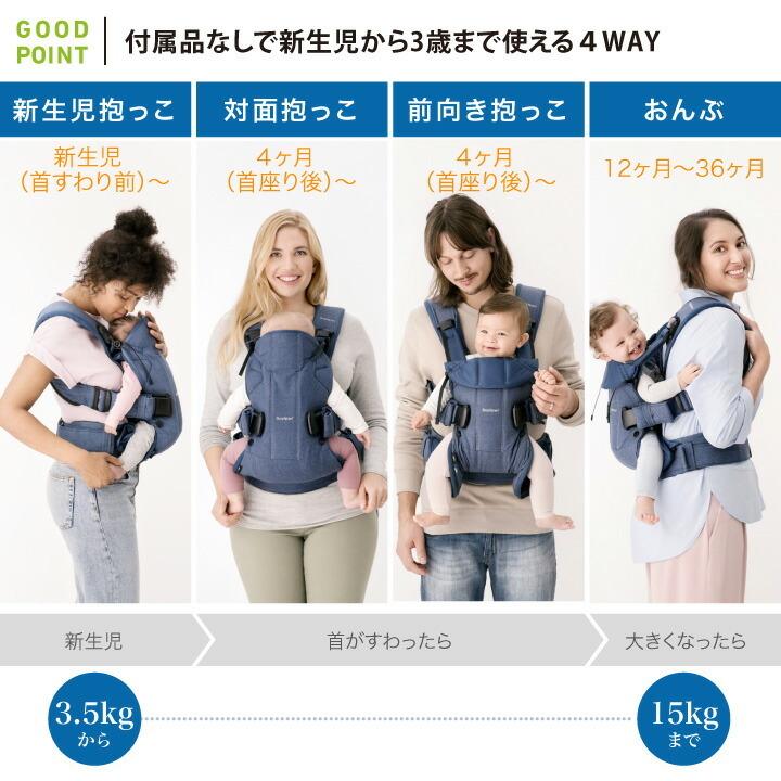 交換無料 専用スタイ付き ベビービョルン 抱っこ紐 One Kai コットン ワン カイ ベビーキャリア ブラック 新発売の Bitcoinbro Frankhawley Com