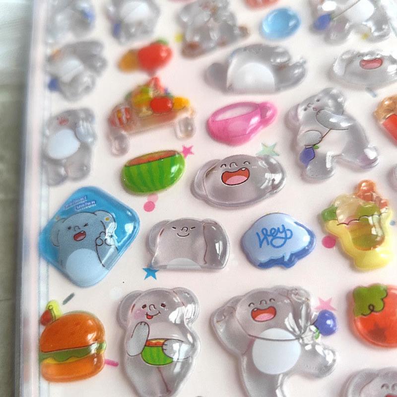 ボンボンシール ドロップ ぷくぷくシール ぷっくりシール 3D立体シール