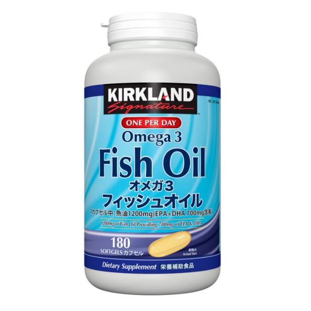 カークランドシグネチャー フィッシュオイル オメガ3 180 粒 約6ヶ月分 栄養補助食品 サプリメント EPA DHA コストコ