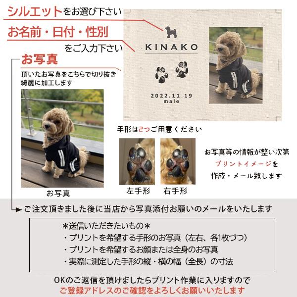 命名書 オーダー 手形 足形 キット付 写真入 仔犬 成長記録 メモリアル
