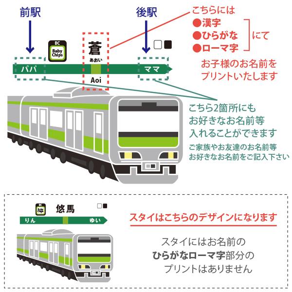 長袖 Tシャツ 名入れ 電車 駅名 お誕生日 でんしゃ のりもの S M L XL 大人 サイズ ロンt 長ｔ オリジナル  T / 走る電車｜babychips2｜02