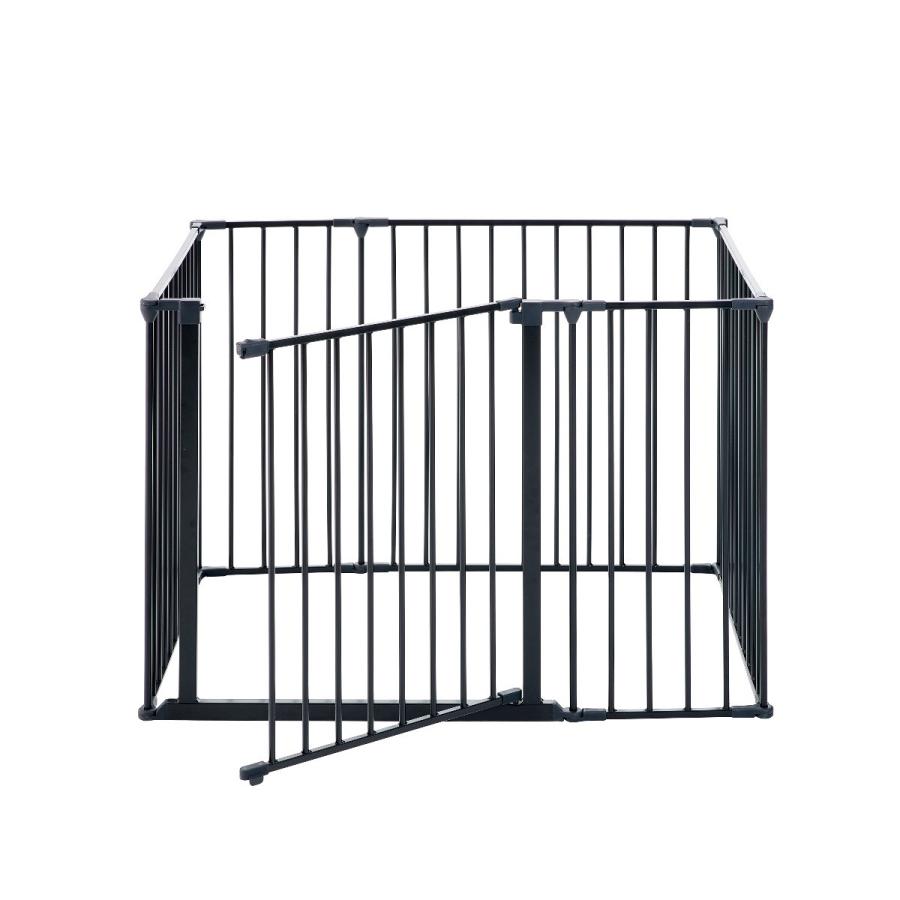 ベビーダン（BabyDan） スクエアゲート 黒 白 ベビーサークル ドア付き