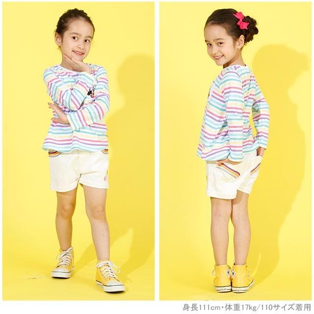 50 Off ベビードール Babydoll 子供服 レインボー 刺繍 ハートポケット デニム ショートパンツ 3647k キッズ 女の子 Babydollヤフー店 通販 Yahoo ショッピング