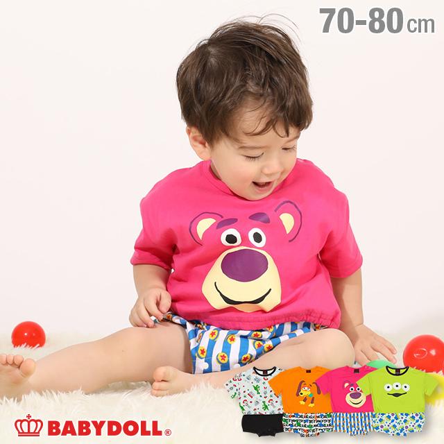 ベビードール Babydoll 子供服 ディズニー ロンパース 総柄 切替 4937b ベビーサイズ 男の子 女の子 Disney 50v Babydollヤフー店 通販 Yahoo ショッピング