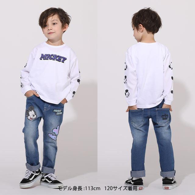Disney ディズニー 子供服 ロングパンツ ワッペン デニムパンツ Disney ディズニー 子供服 ロングパンツ ワッペン デニムパンツ