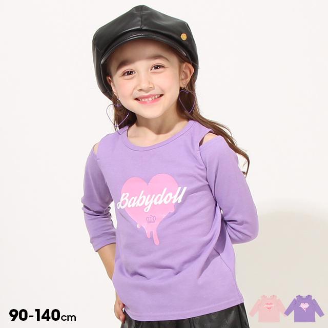 BABYDOLL 子供服 tシャツ ロンT 肩だし 7018K 40%OFF SALE ベビー 