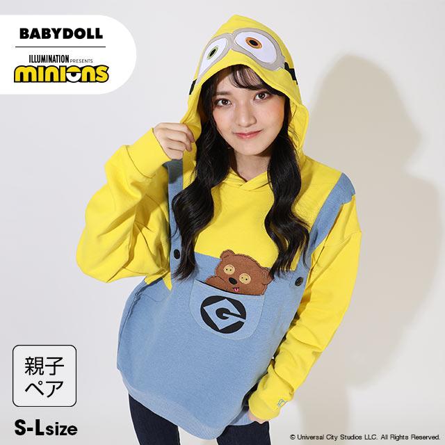 BABYDOLL（ベビードール） パーカー レディース 親子ペア ミニオン 綿
