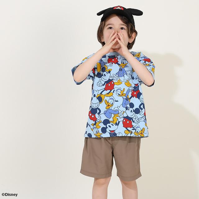 子供服 Tシャツ 親子お揃い ディズニー キャラクター総柄 9532K キッズ 男の子 女の子 DISNEY★Collection ベビードール BABYDOLL｜babydoll-y｜13