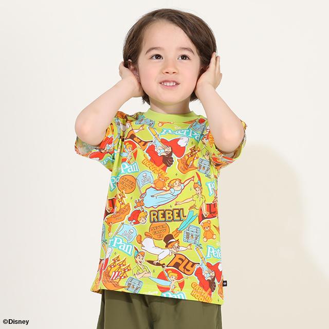 子供服 Tシャツ 親子お揃い ディズニー ステッカー風総柄 9534K キッズ 男の子 女の子 DISNEY★Collection ベビードール BABYDOLL｜babydoll-y｜18